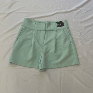 Express Mint Green High-Waist Tailored Shorts